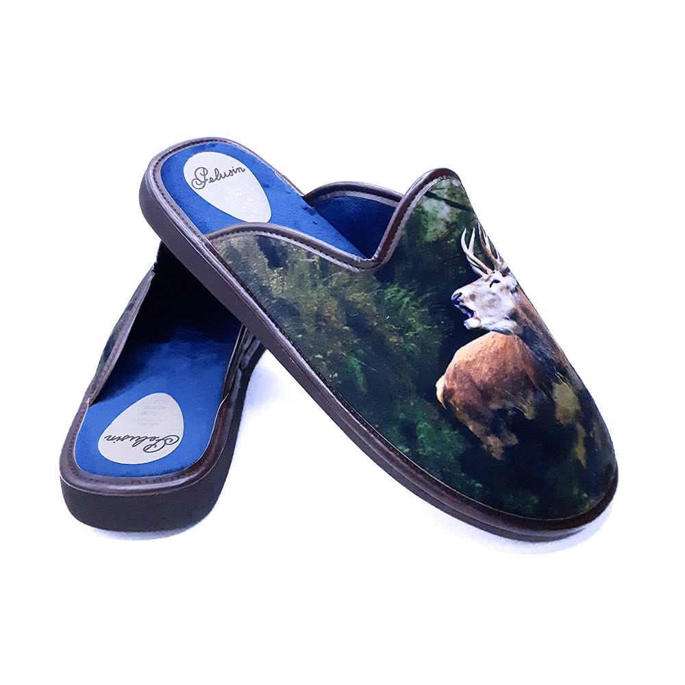 Zapatilla Hombre Pelusin 300 Corzo 3 - ZAPATILLA HOMBRE PELUSIN 300 CORZO | CALIDEZ Y ESTILO CON DISEÑO DE ANIMALES EN EL BOSQUE PELUSIN 300 Corzo, Zapatilla Hombre
