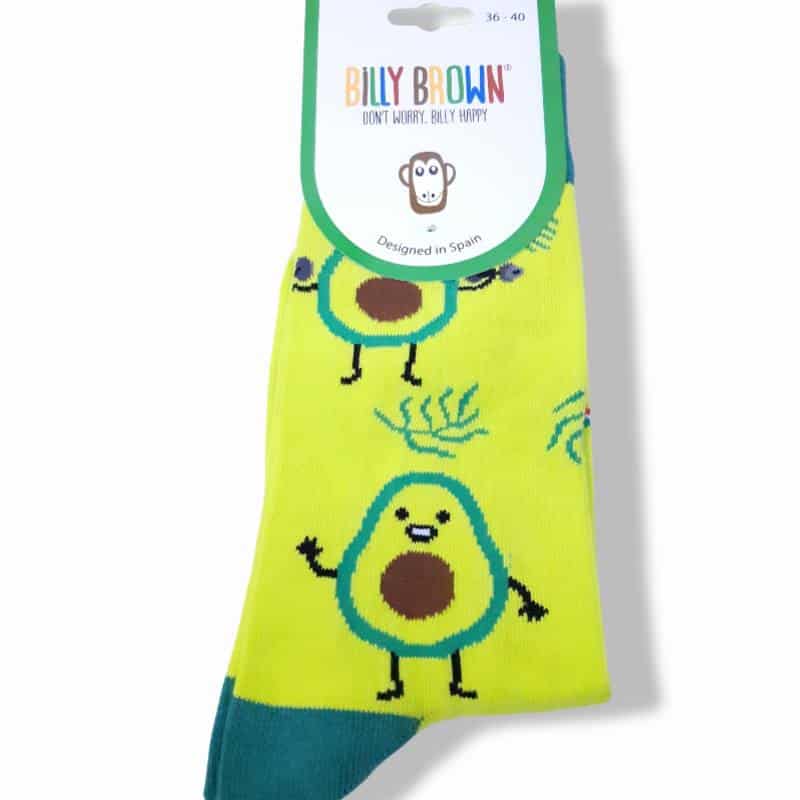 calcetines billybrown aguacate verde lima - CALCETIN UNISEX BILLY BROWN AGUACATES BILLY BROWN aguacates, Calcetín unisex