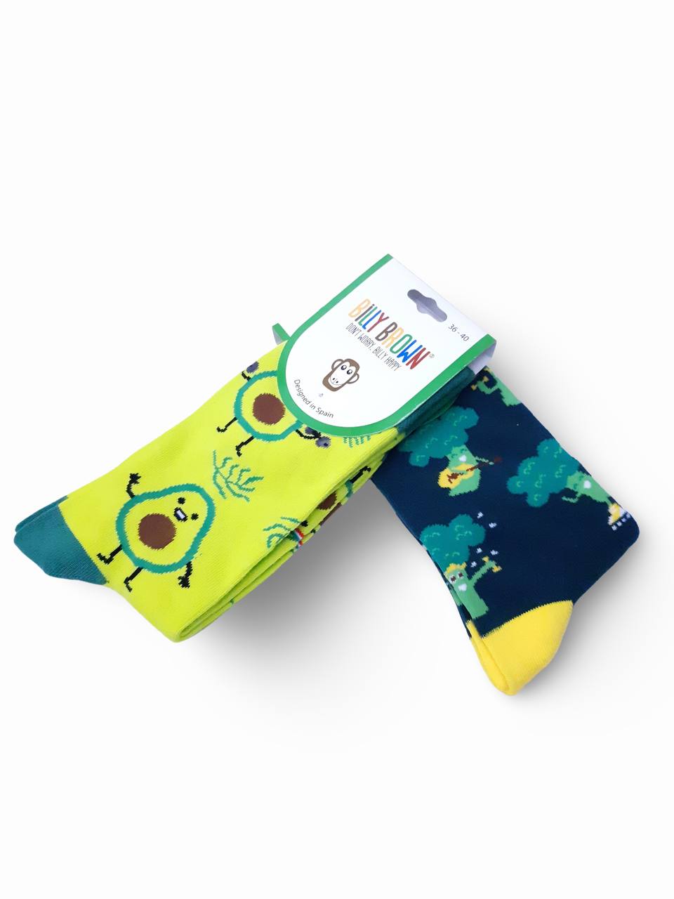 calcetines billybrown bodegon verduras 1 - CALCETIN UNISEX BILLY BROWN AGUACATES BILLY BROWN aguacates, Calcetín unisex