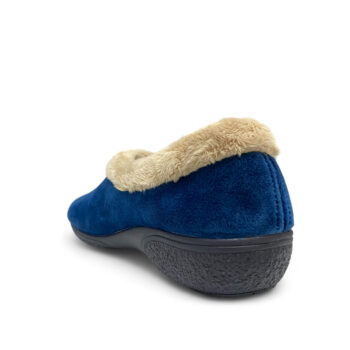 zapatillas cerradas mujer berevere in888 azul marino pelo 3 - ZAPATILLAS CERRADAS MUJER BEREVERE IN888 | COMODIDAD Y CALIDEZ CON FORRO DE PELO EN AZUL MARINO