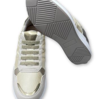 Zapato mujer Mysoft 25M250 - deportivas casual con plataforma para mujer en color beige, con diseño elegante, detalles en texturas y suela antideslizante.