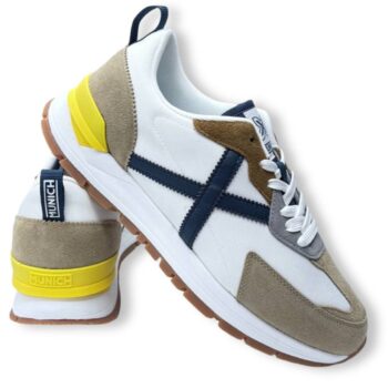 Zapatillas Munich Versatile 25 8832025_41-be-4054-blanco - deportivas para hombre con suela amortiguada, transpirabilidad y diseño moderno.