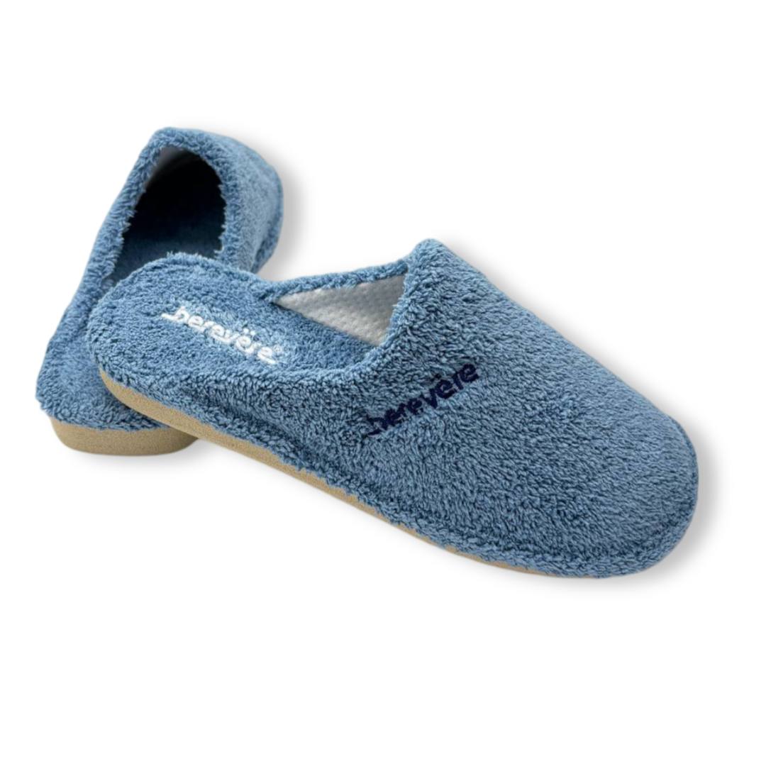 IMG 1113 - ZAPATILLAS CASA BEREVERE V9409 AGUAMAR | CHINELAS CÓMODAS, SUELA FLEXIBLE Y TEJIDO SUAVE Zapatillas de casa Berevere V9409 Aguamar - chinelas para mujer con rizo suave y plantilla acolchada