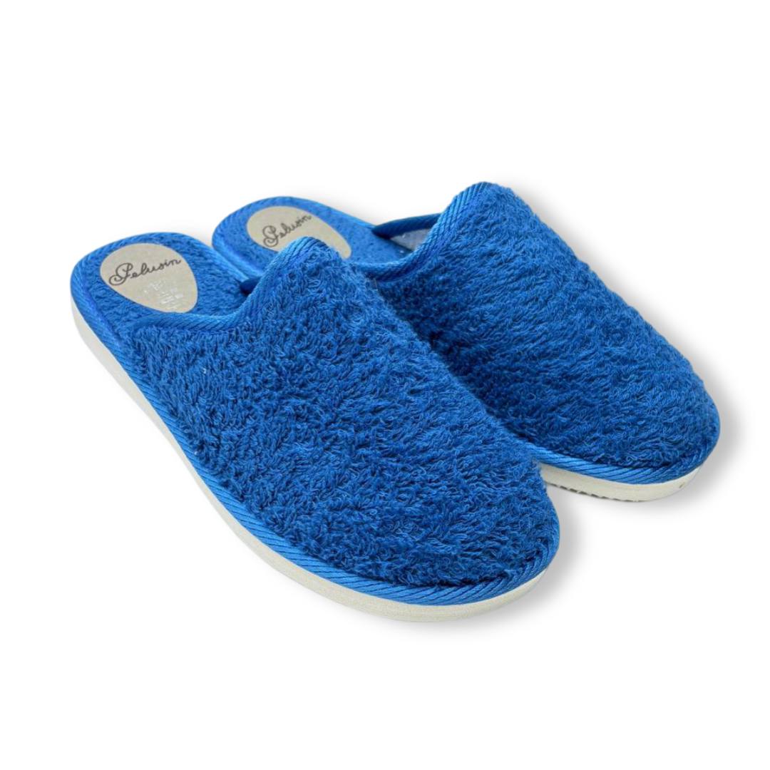 IMG 1667 - ZAPATILLAS DE CASA MUJER PELUSIN AMERICANO 150 | TEJIDO RIZO Y SUELA FLEXIBLE Chinelas Pelusin Americano Azulón 150 - zapatillas de casa para mujer con tejido rizo y suela flexible