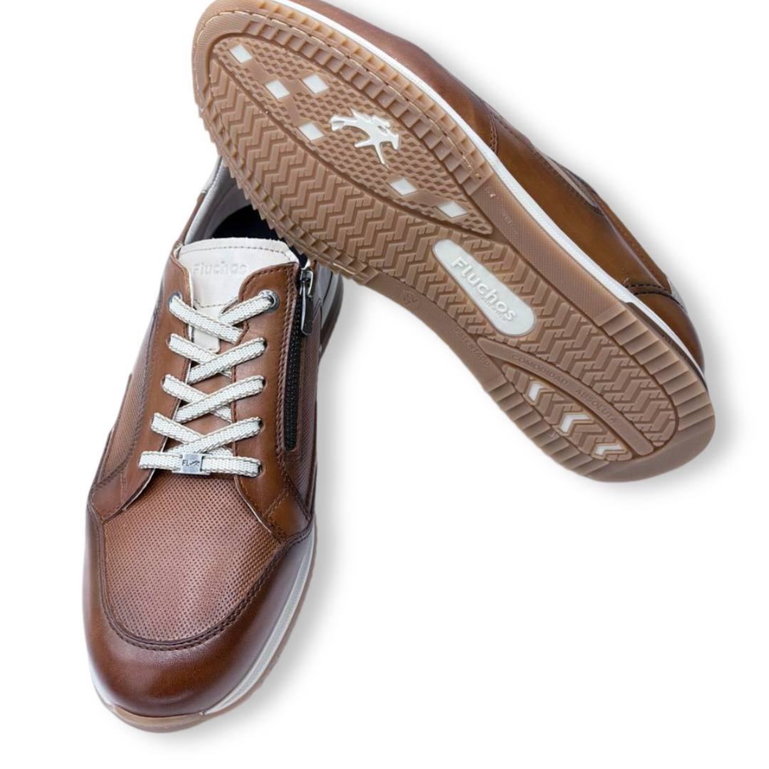 IMG 2372 - FLUCHOS SAMIR F2187 | ZAPATILLA DEPORTIVA DE PIEL CON DISEÑO PERFORADO SAMIR F2189 Marrón – Deportiva en piel perforada con suela ligera y diseño sofisticado.