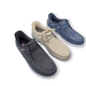 Skechers Relaxed Fit Street 210959 en lona vegana lavable, diseño cómodo y flexible con plantilla Memory Foam. Perfecto para el día a día.