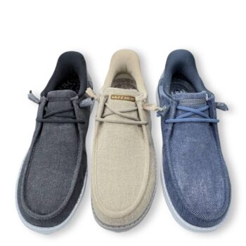 Skechers Relaxed Fit Street 210959 en lona vegana lavable, diseño cómodo y flexible con plantilla Memory Foam. Perfecto para el día a día.