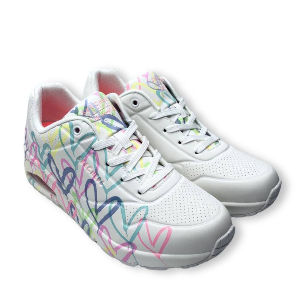 IMG 4595 - ZAPATILLAS MUJER SKECHERS 155507/WPTQ UNO-SPREAD THE LOVE | ESTILO COLORIDO Y CONFORT moda-skechers-multicolor-155507