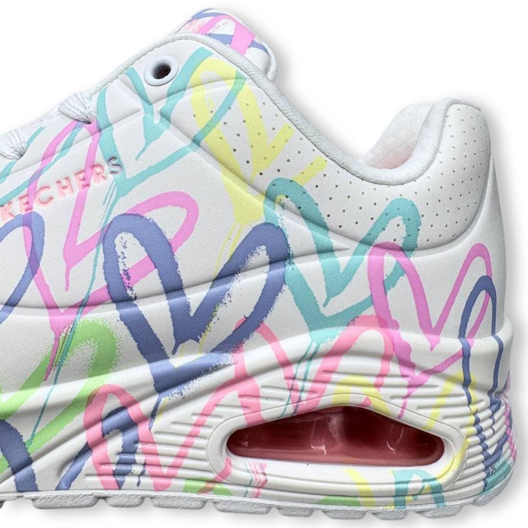 IMG 4599 - ZAPATILLAS MUJER SKECHERS 155507/WPTQ UNO-SPREAD THE LOVE | ESTILO COLORIDO Y CONFORT moda-skechers-multicolor-155507