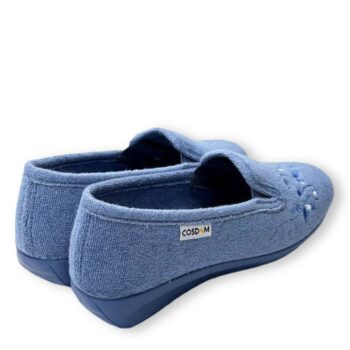 IMG 5567 - ZAPATILLA DE CASA MUJER COSDAM 0149 ÍNDIGO | ALGODÓN RIZO, ANTIDESLIZANTE Y FABRICADA EN ESPAÑA zapatilla-casa-cosdam-indigo-0149