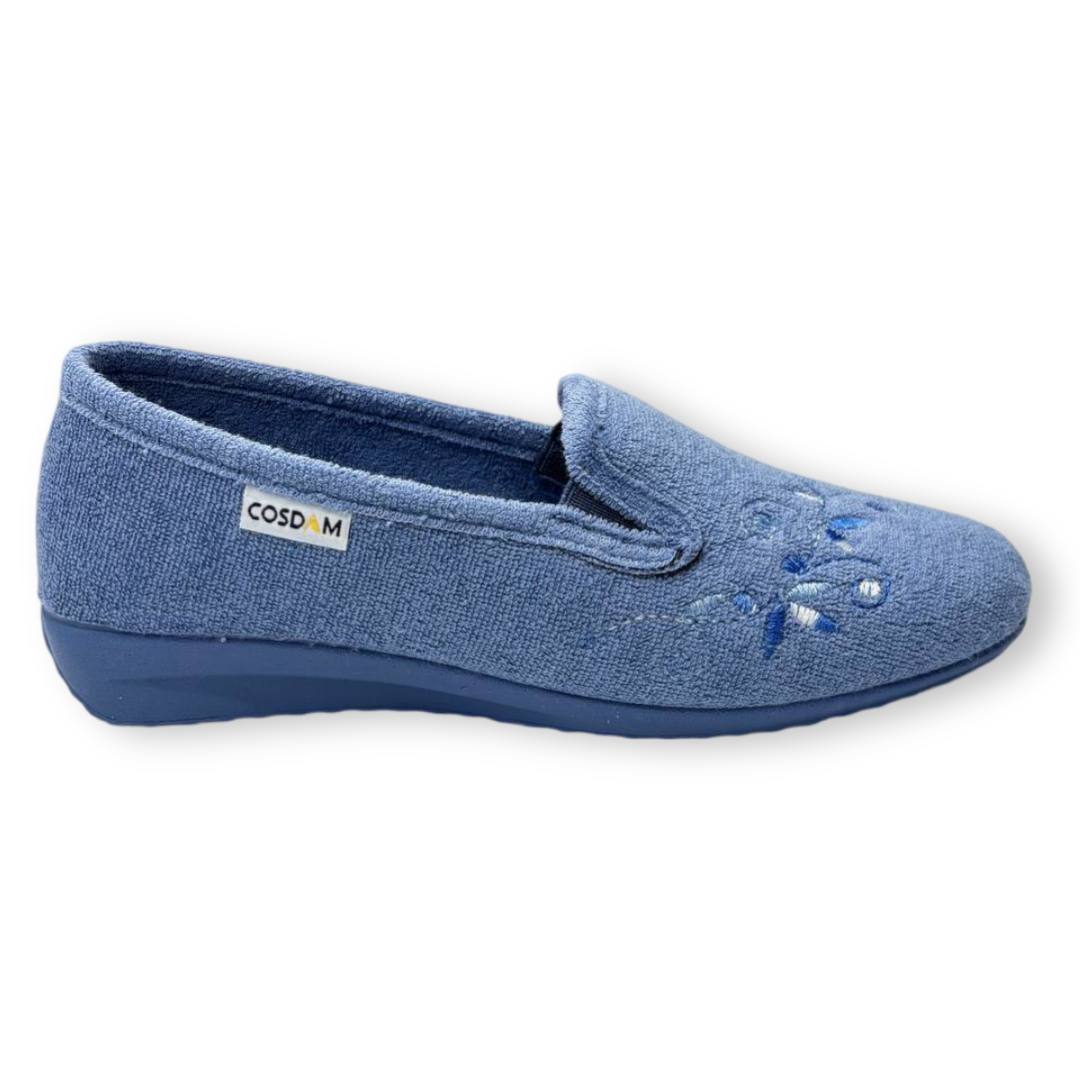 IMG 5710 - ZAPATILLA DE CASA MUJER COSDAM 0149 ÍNDIGO | ALGODÓN RIZO, ANTIDESLIZANTE Y FABRICADA EN ESPAÑA zapatilla-casa-cosdam-indigo-0149 DE CASA MUJER COSDAM 0149