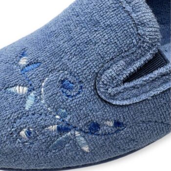 IMG 5737 - ZAPATILLA DE CASA MUJER COSDAM 0149 ÍNDIGO | ALGODÓN RIZO, ANTIDESLIZANTE Y FABRICADA EN ESPAÑA zapatilla-casa-cosdam-indigo-0149