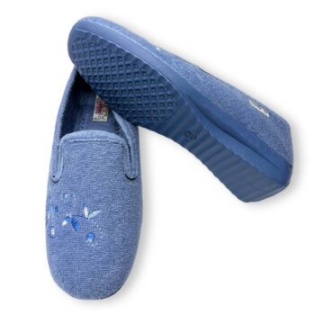 IMG 5748 - ZAPATILLA DE CASA MUJER COSDAM 0149 ÍNDIGO | ALGODÓN RIZO, ANTIDESLIZANTE Y FABRICADA EN ESPAÑA zapatilla-casa-cosdam-indigo-0149