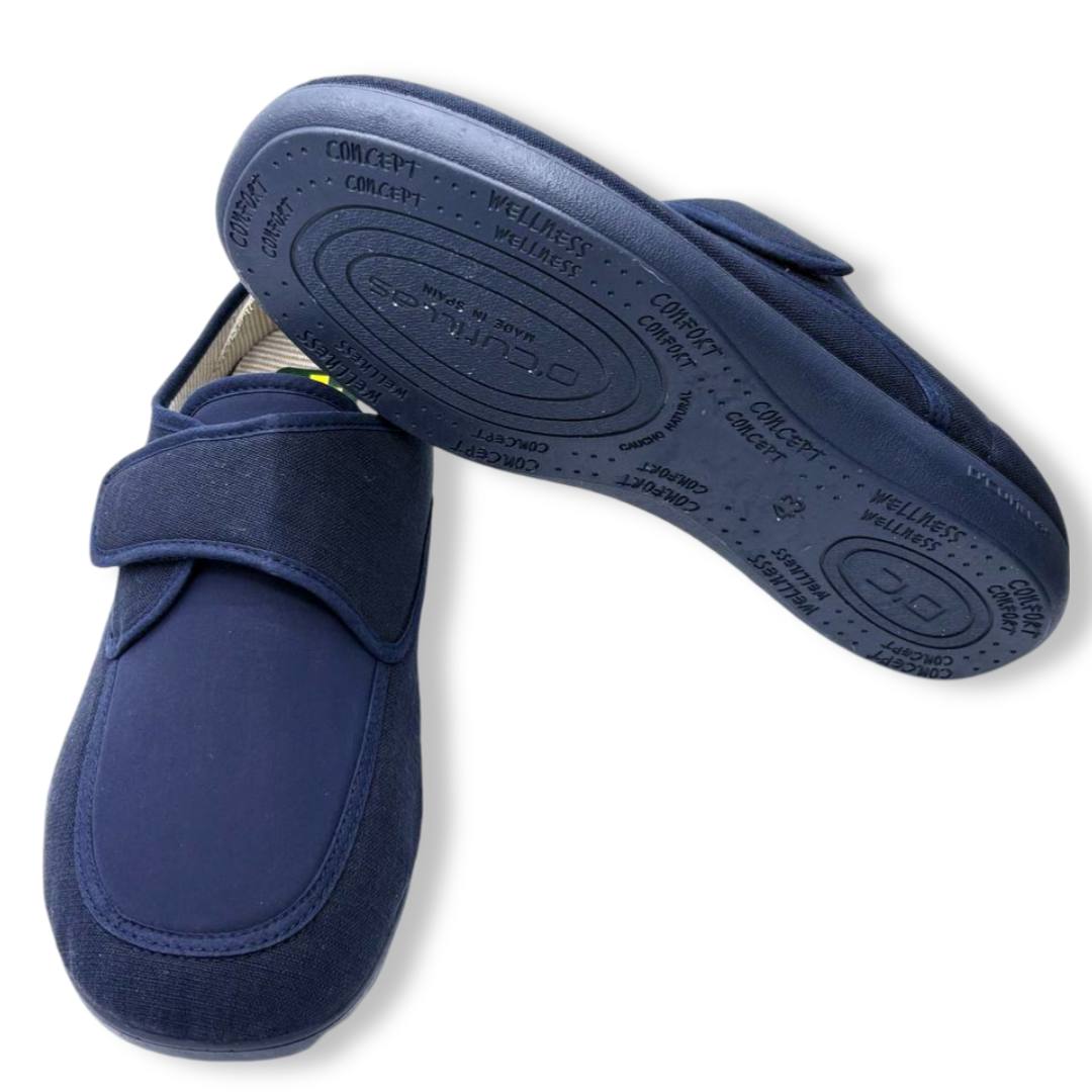 IMG 7156 - ZAPATILLA DE CASA HOMBRE DOCTOR CUTILLAS 1401 | ZAPATOS CÓMODOS PARA HOMBRE CON VELCRO, ANCHO ESPECIAL, CALZADO LIGERO PARA MAYORES doctorcutillas-1401-marino