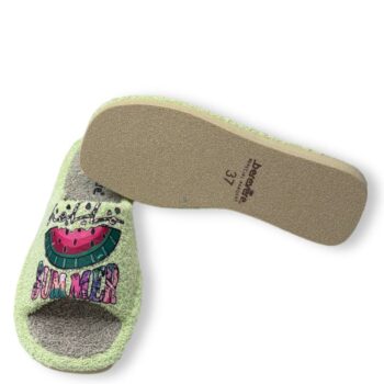 IMG 8001 - ZAPATILLA DE CASA MUJER BEREVERE V5016 | ZAPATILLAS DE RIZO CÓMODAS MUJER, VERANO, FABRICADAS EN ESPAÑA berevere-v5016-verde