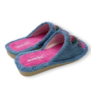 IMG 8130 - ZAPATILLA DE CASA MUJER BEREVERE V5016 | ZAPATILLAS DE RIZO CÓMODAS MUJER, VERANO, FABRICADAS EN ESPAÑA berevere-v5016-aguamar-fuxia