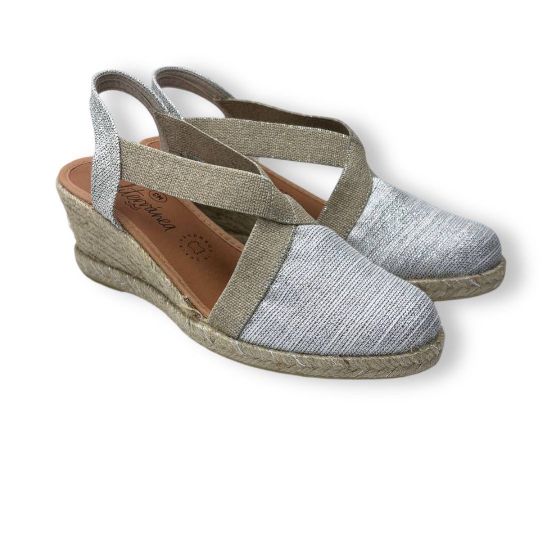 IMG 9765 - ESPARTEÑAS MUJER MEDITERRÁNEA 50186 | CUÑA DE ESPARTO CON ELÁSTICO, CALZADO VERANIEGO CÓMODO Y FRESCO mediterranea-50186-plata