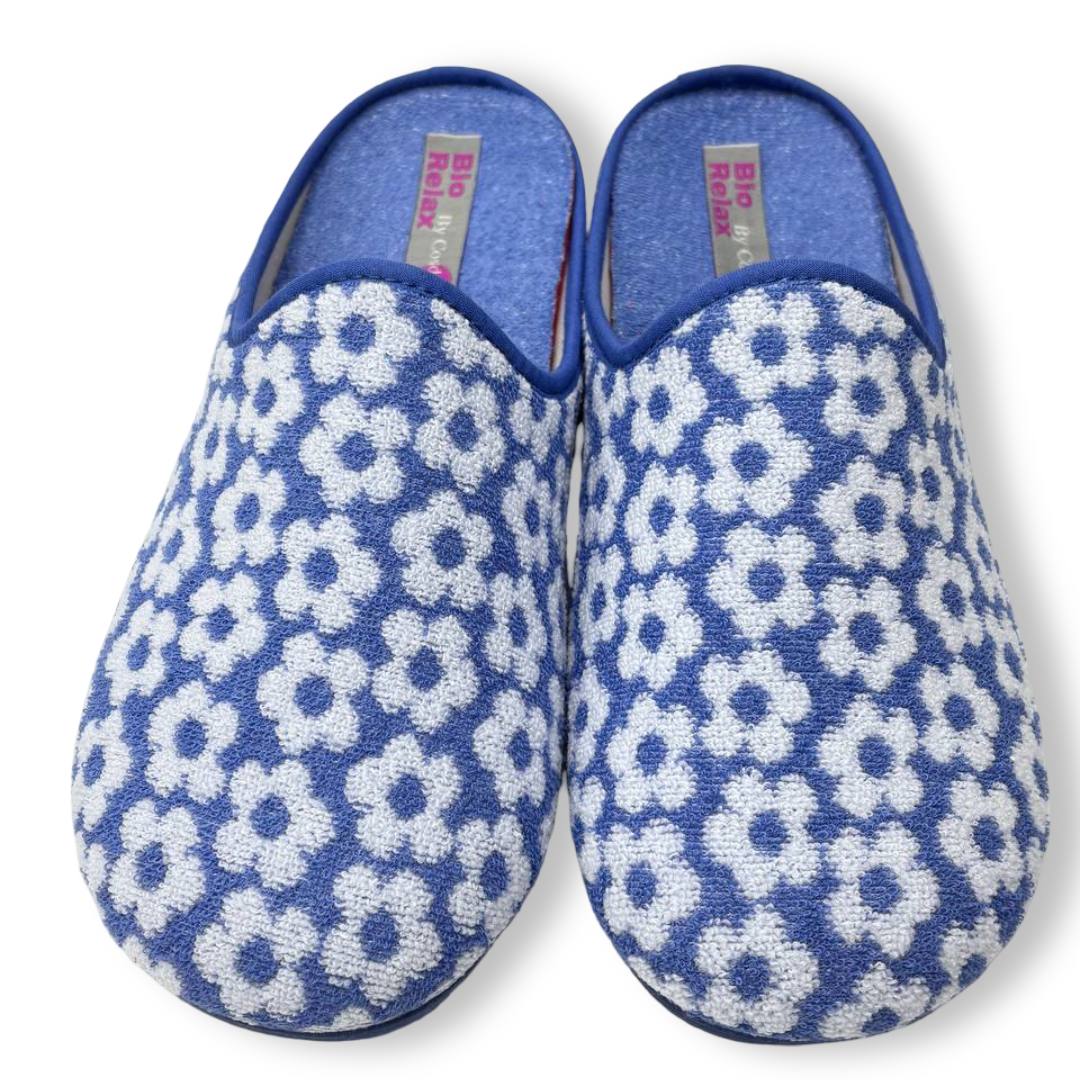IMG 1219 - ZAPATILLA COSDAM BIORELAX 13085 INDIGO | ZAPATILLAS CASA MUJER, ESTAMPADO FLORES, RIZO ALGODÓN, SUELA CÓMODA cosdam-13085-indigo.jpg