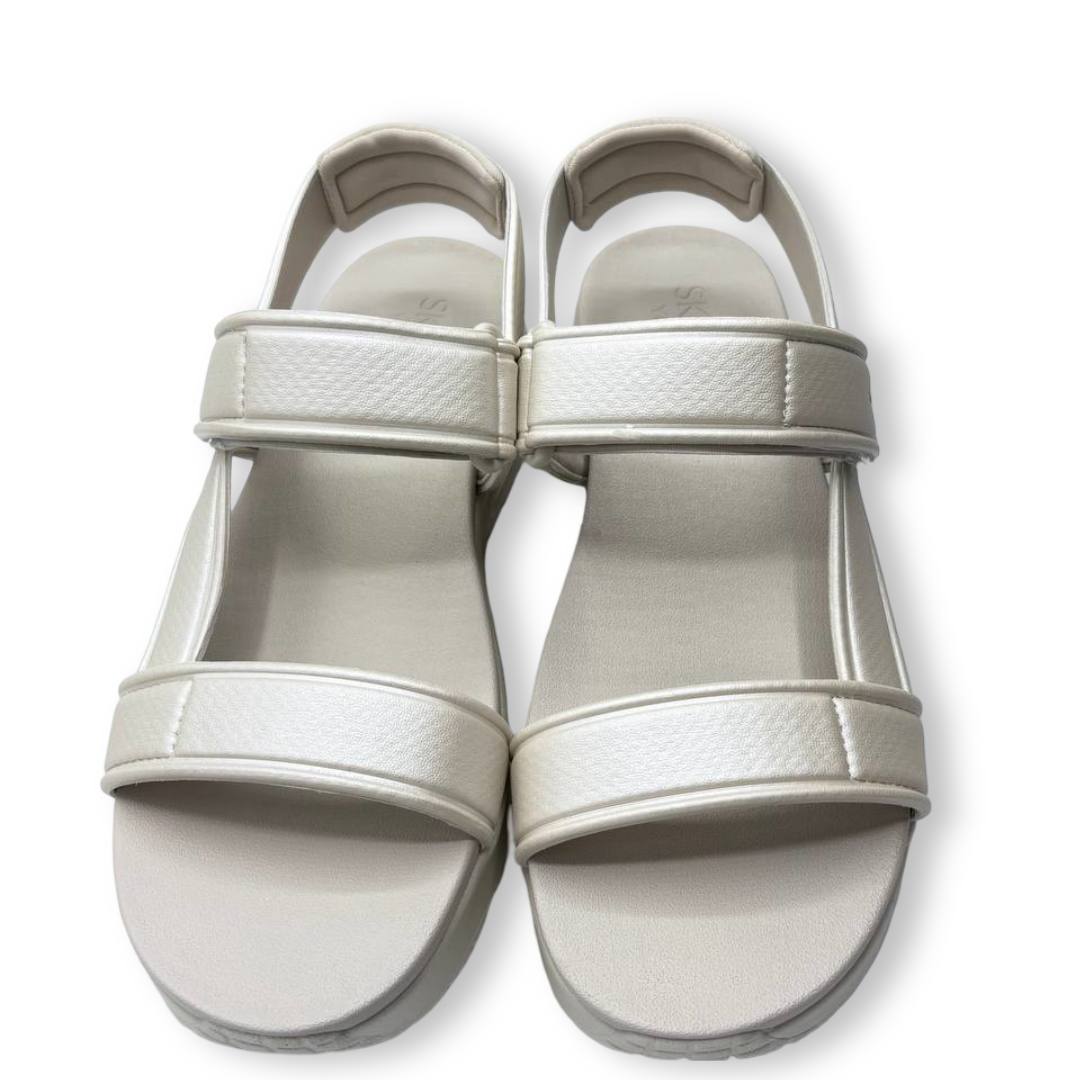 IMG 3847 - SANDALIA SKECHERS 120016/OFWT BASICALLY PRETTY | DISEÑO URBANO VEGANO CON CÁMARA DE AIRE Y AJUSTE DE VELCRO skechers-120016-ofwt-basically-pretty-blanco