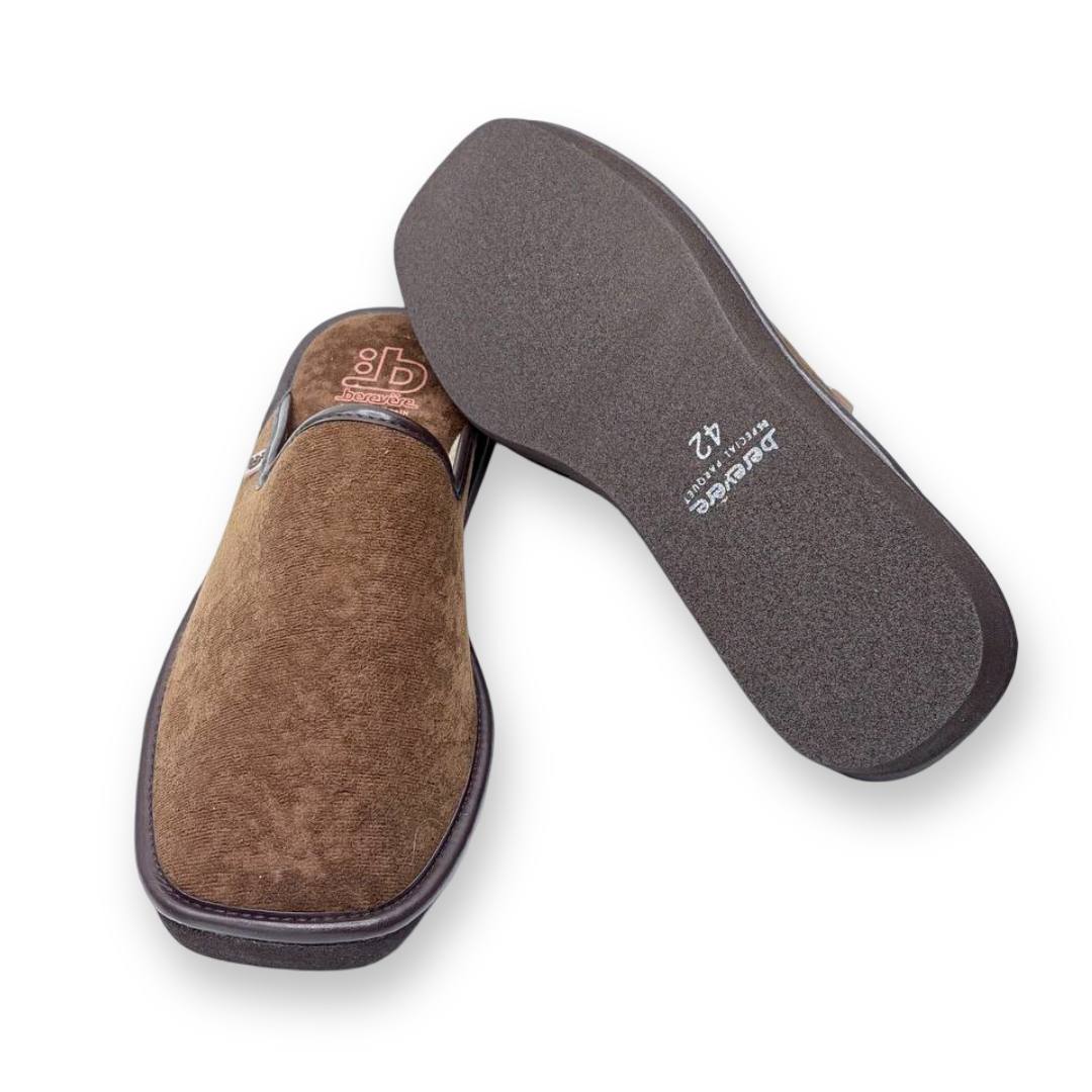IMG 0749 - ZAPATILLAS DE CASA HOMBRE BEREVERE ALCATRAZ 800 | CLÁSICAS, CÁLIDAS Y ANTIDESLIZANTES Zapatilla de casa_hombre_ berevere_ alcatraz-800-marrón