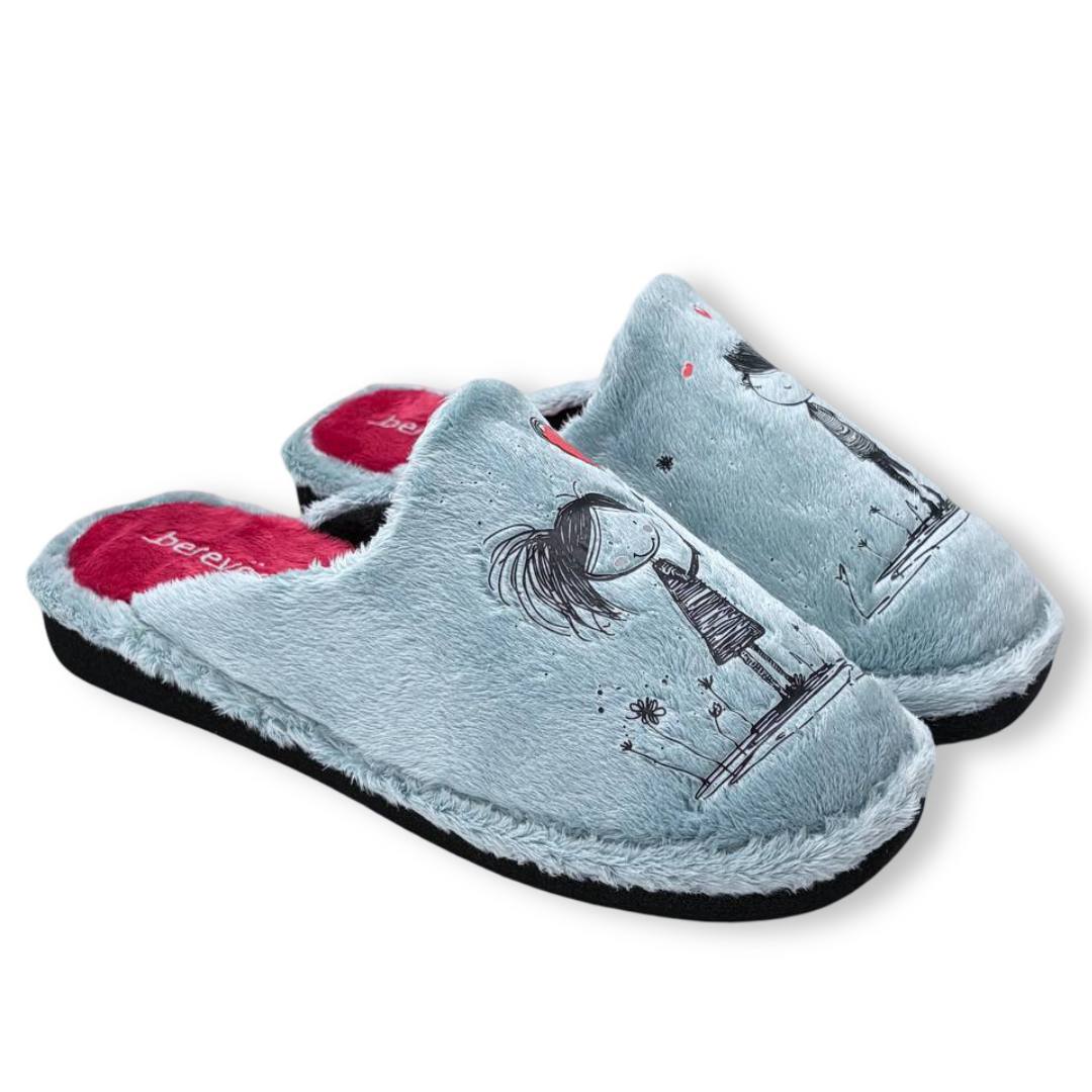 IMG 8422 - ZAPATILLAS DE CASA BEREVERE IN5508 | COLOR, COMODIDAD Y DISEÑO DIVERTIDO Berevere_S_IN5508_GRISCLARO