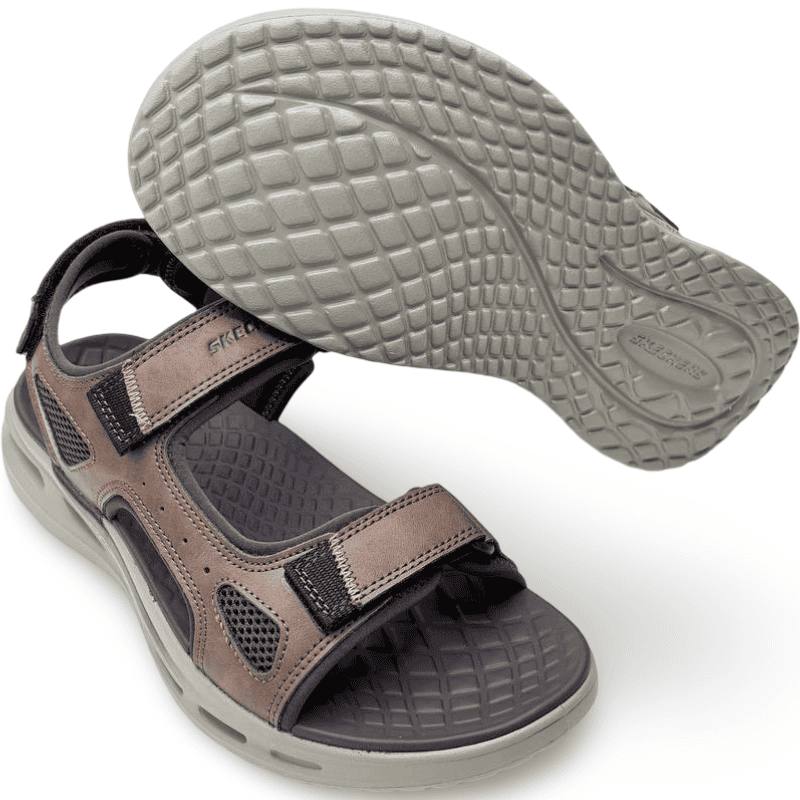 IMG 0948 3 - SANDALIA CABALLERO SKECHERS 205112 | SANDALIA BROWN CON AJUSTE SEGURO Y CONFORT DIARIO sandalia_hombre_skechers_orvan_sd_cambre_205112_brown